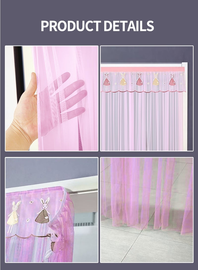 BEIRUI 1m*2m Floral Printing Anti-mosquito Tulle Door Curtain, Decorate Room Door, Block Mosquitoes and Bugs, Good for Home - Image 3