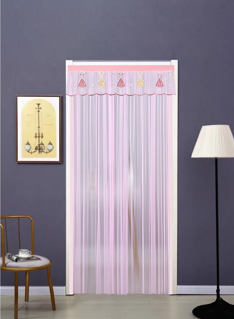 BEIRUI 1m*2m Floral Printing Anti-mosquito Tulle Door Curtain, Decorate Room Door, Block Mosquitoes and Bugs, Good for Home - Image 1