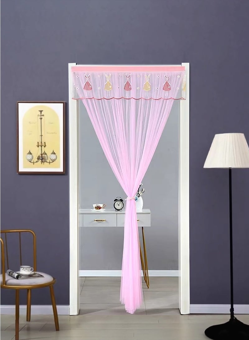 BEIRUI 1m*2m Floral Printing Anti-mosquito Tulle Door Curtain, Decorate Room Door, Block Mosquitoes and Bugs, Good for Home - Image 2