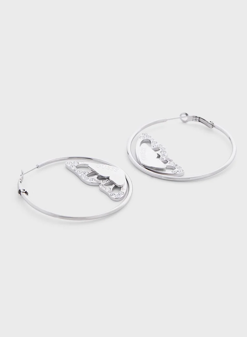Guess  Butterfly Wings Hoop for Women | Best Price UAE
