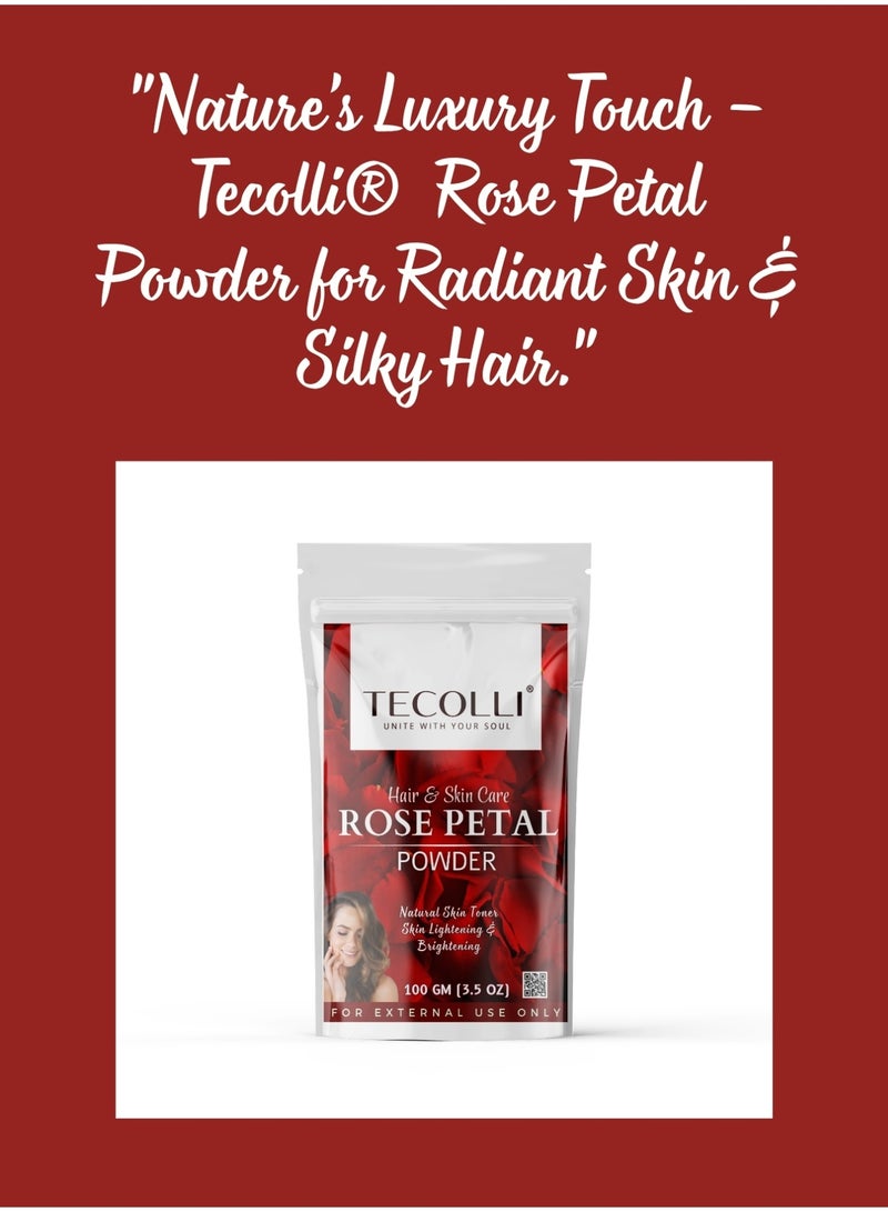 Tecolli® Rose Petal Powder – Natural Skin & Hair Care | 100% Pure | Chemical-Free | No Added Colors or Preservatives | 100g - Image 2