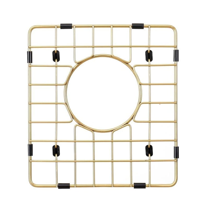 Starstar Sinks Protector Matte Gold 304 Stainless Steel Kitchen Sink Bottom Grid Rack 12 L x 11 W - Image 2