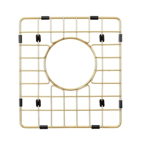 Starstar Sinks Protector Matte Gold 304 Stainless Steel Kitchen Sink Bottom Grid Rack 12 L x 11 W - Image 1