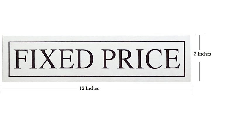 THW® Stainless Steel Self Adhesive FIXED PRICE Signage Board (3"x12") - Image 2