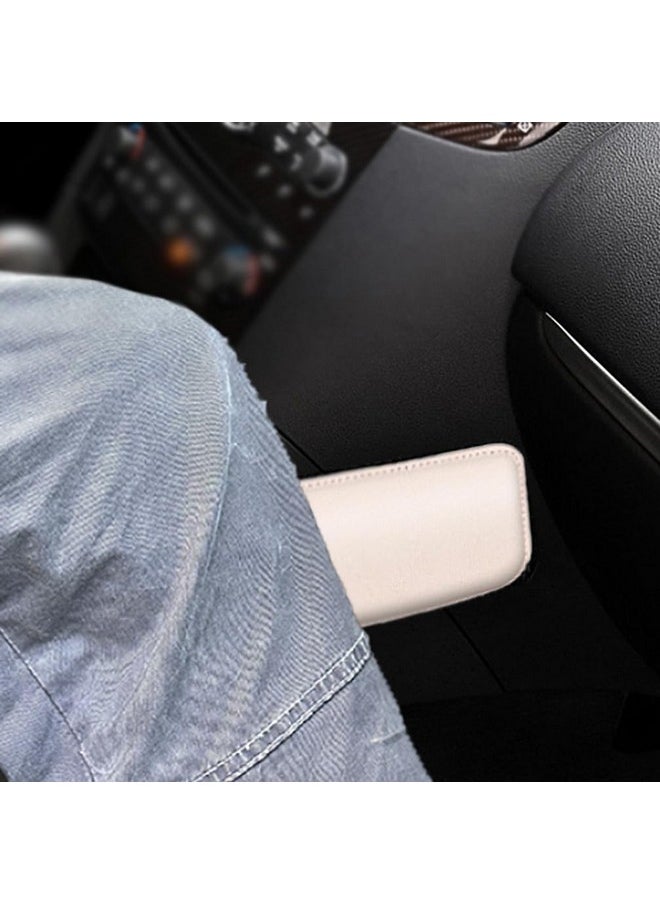 AUTOMAZE - 2 Pack Knee Cushion Soft Pad For Leather Auto Center Console, Car Foot Care Knee Cover Thigh Support Comfort Elastic Pillow Car Interior Accessories (Beige, 2Pc) - Image 1