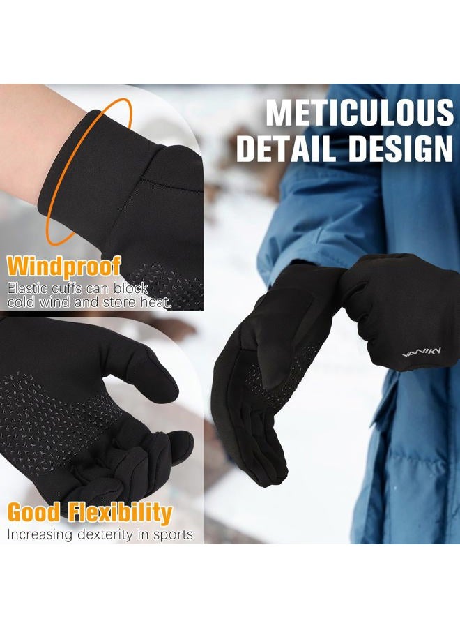 YANIKY Winter Gloves for Men Women Windproof Lightweight Running Gloves Anti-Slip Warm Gloves Touch Screen Sports Gloves for Running, Cycling, Driving, Hiking - Image 3