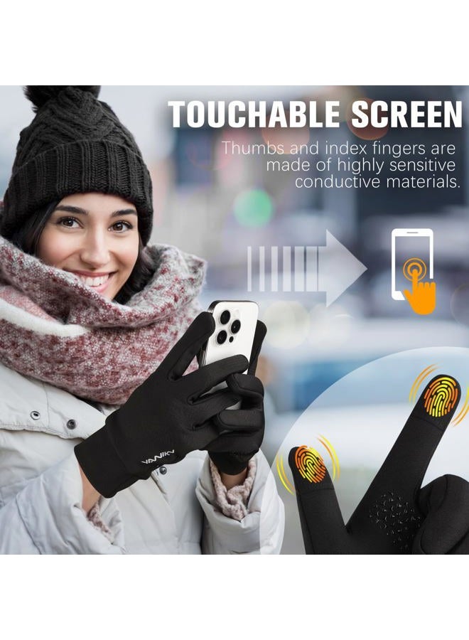 YANIKY Winter Gloves for Men Women Windproof Lightweight Running Gloves Anti-Slip Warm Gloves Touch Screen Sports Gloves for Running, Cycling, Driving, Hiking - Image 4