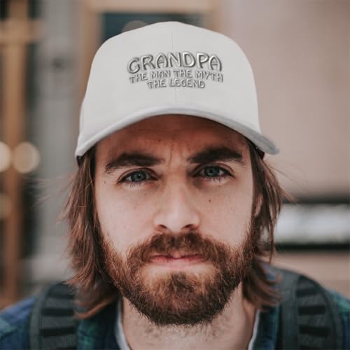 Speedy Pros Baseball Caps for Men & Women Embroidered Grandpa Man Myth Legend Grandfather Pops Ladies & Men Baseball Hats Acrylic Dark Grey Design Only - Image 2