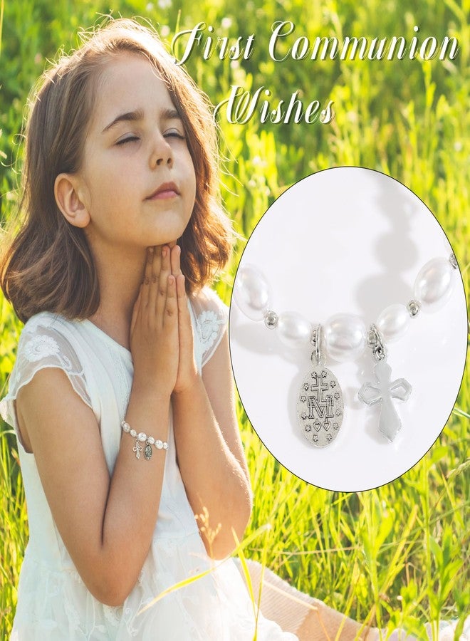 BAYLAY First Communion Gifts for Teens Girls - Cross Bracelet First Communion Bracelet Gifts for Catholic Party Favors - Image 2