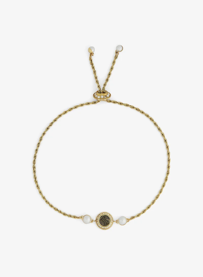جس Logo Tiny Pearl Bracelet