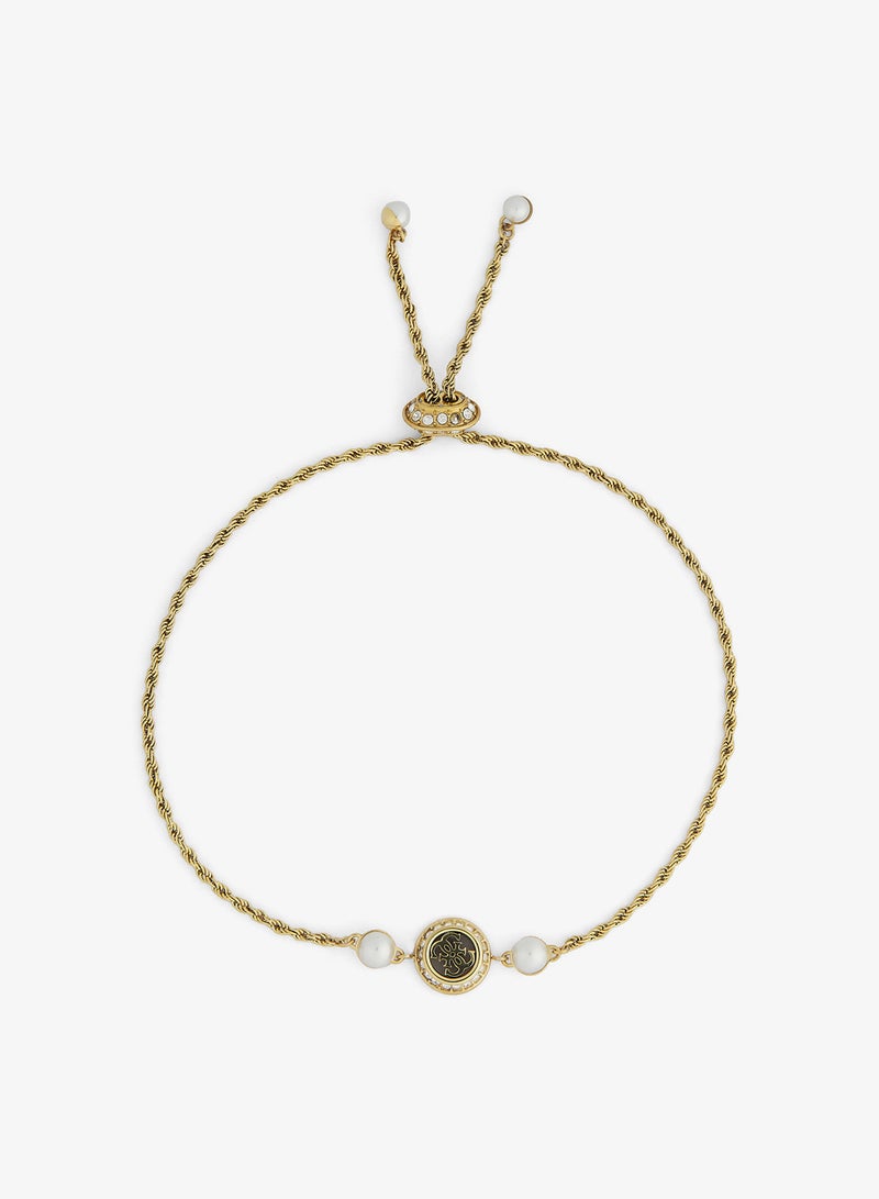 GUESS Logo Tiny Pearl Bracelet - Image 1