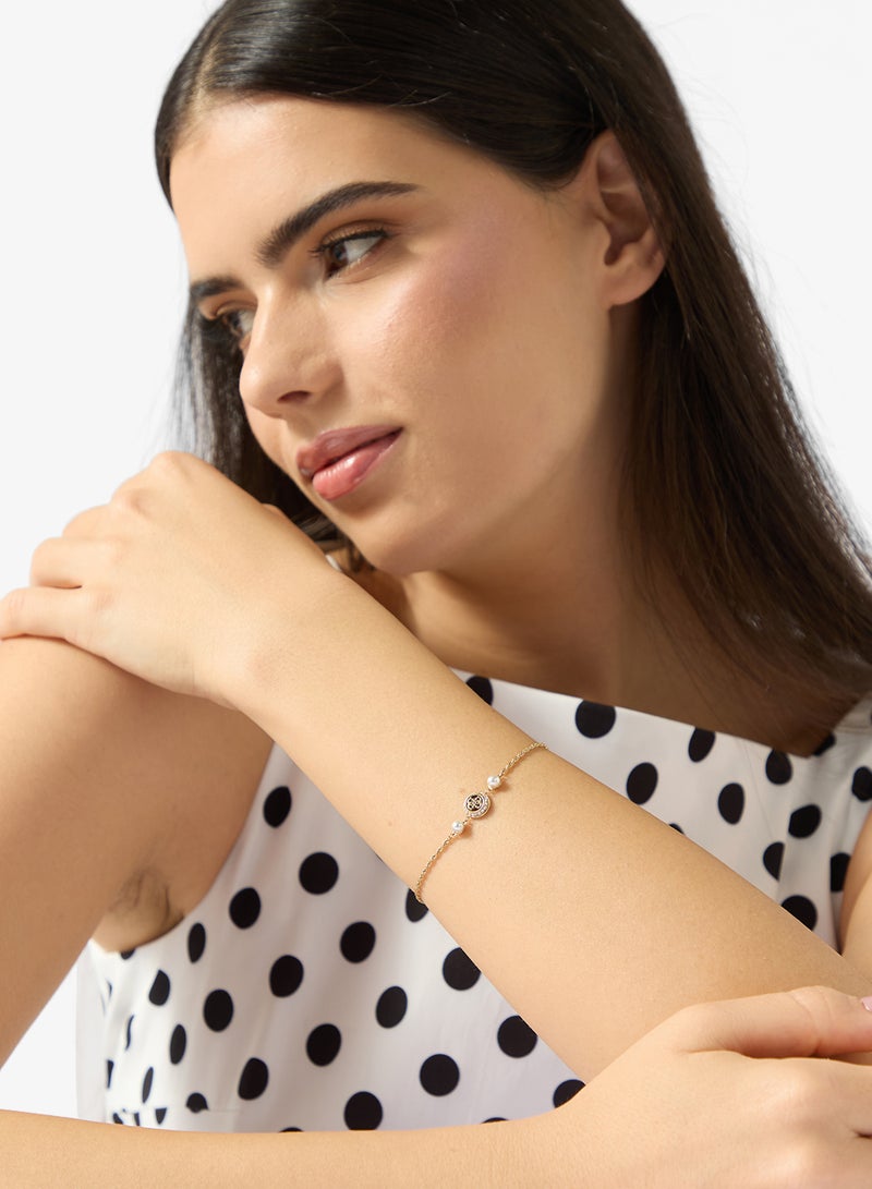 GUESS Logo Tiny Pearl Bracelet - Image 5