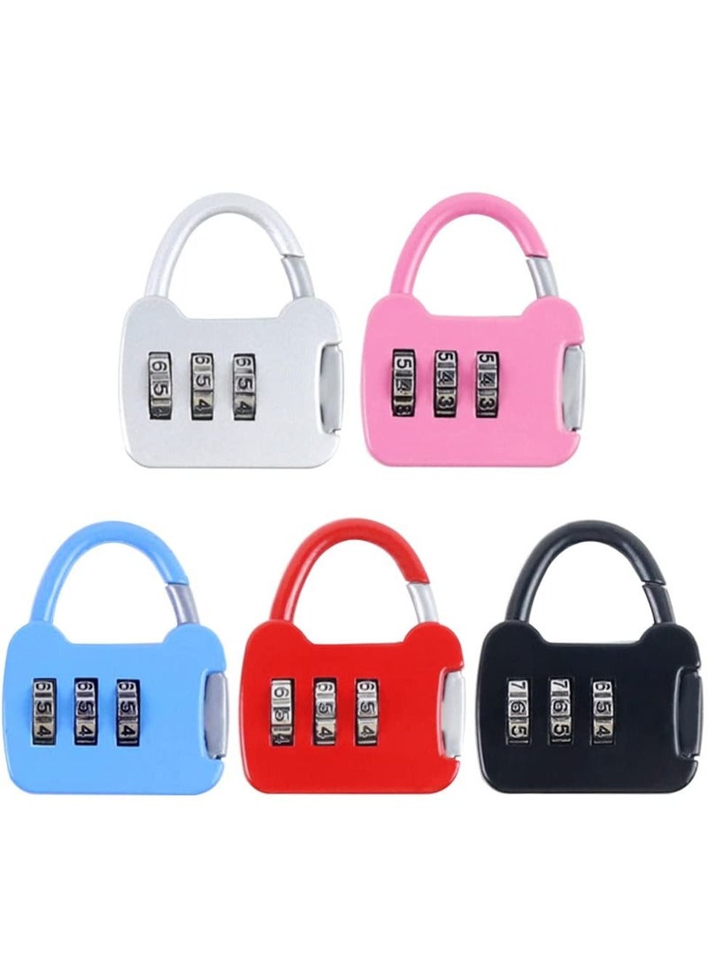 KASTWAVE Luggage Locks Suitcase Locks , 3 Digit Combination Lock, Luggage Lock, Anti Theft Locker Combination Padlock with Alloy Body, for Luggage, Gym, Travel Bag, Suitcase (5PCS)  - Image 1