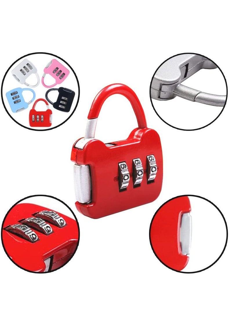 KASTWAVE Luggage Locks Suitcase Locks , 3 Digit Combination Lock, Luggage Lock, Anti Theft Locker Combination Padlock with Alloy Body, for Luggage, Gym, Travel Bag, Suitcase (5PCS)  - Image 4