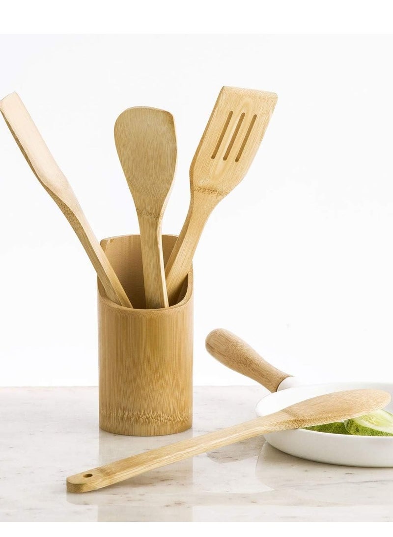 لوفت حامل مطبخ، ملاعق × 4 أدوات، الطول 6 × العرض 0.8 × الارتفاع 30 سم، طبيعي، من الخيزران - 540744112 - Image 1