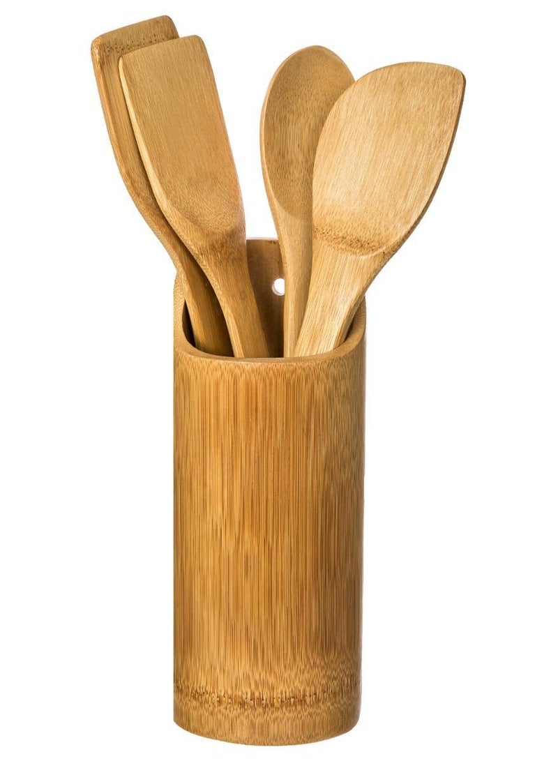 لوفت حامل مطبخ، ملاعق × 4 أدوات، الطول 6 × العرض 0.8 × الارتفاع 30 سم، طبيعي، من الخيزران - 540744112 - Image 2