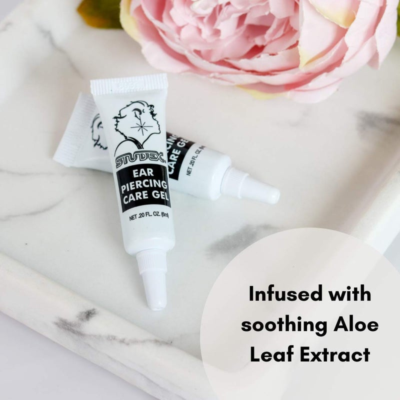 Studex جل العناية بثقب الأذن من ستودكس - جل العناية بعد ثقب الأذن مع مستخلص الألوة المهدئ لحماية البشرة وتعزيز الشفاء، آمن للبشرة الحساسة (0.20 أونصة سائلة) - Image 3