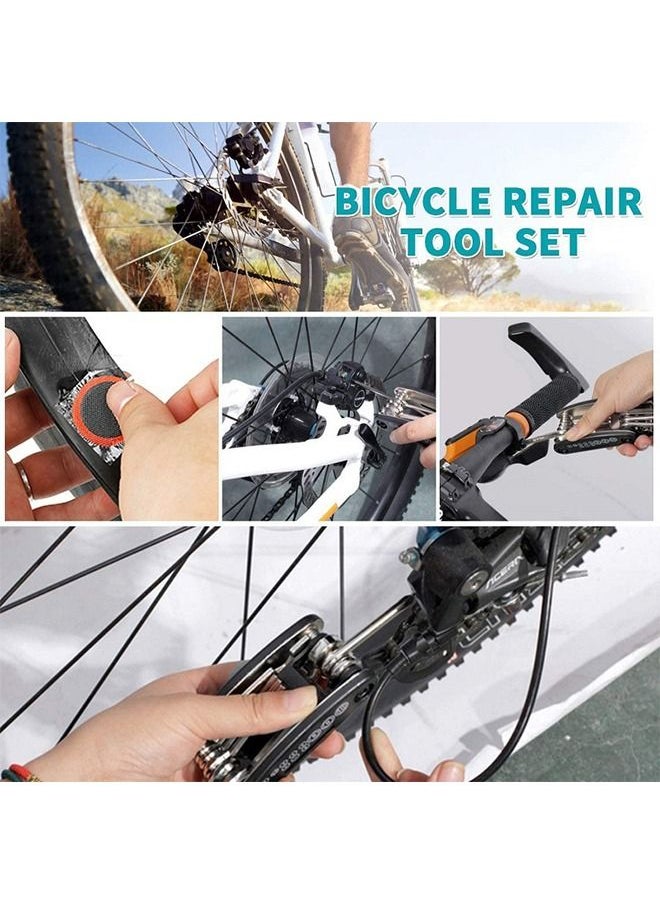 GROIC - Bicycle Bike Repair Tool Kit Bag with Tire Pump, Portable Patches Fixes,  Inflator, Maintenance For Camping Travel Essentials Safety Emergency Set - Image 1