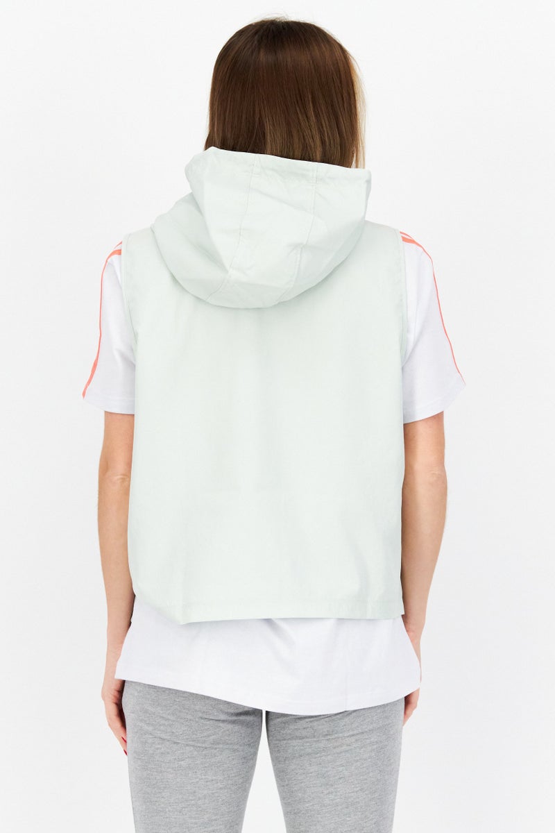 Adidas x Parley Women Sportswear Fit Sleeveless Training Hooded Top, Light Green - Image 3