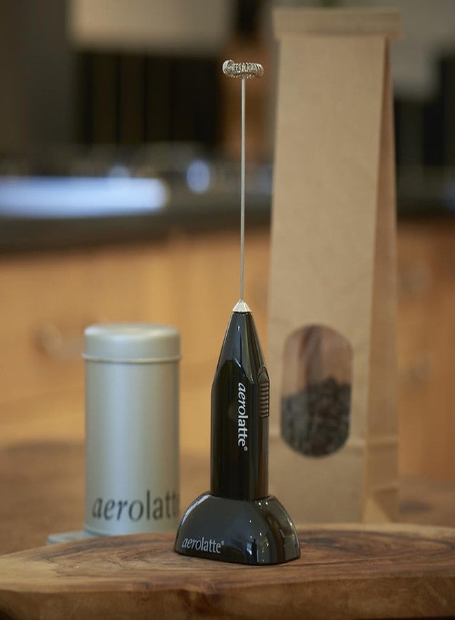 إيرولات جهاز إيرولاتيه لخفق الحليب مع حامل، جهاز الخفق الأصلي الخالي من البخار، أسود - Image 4