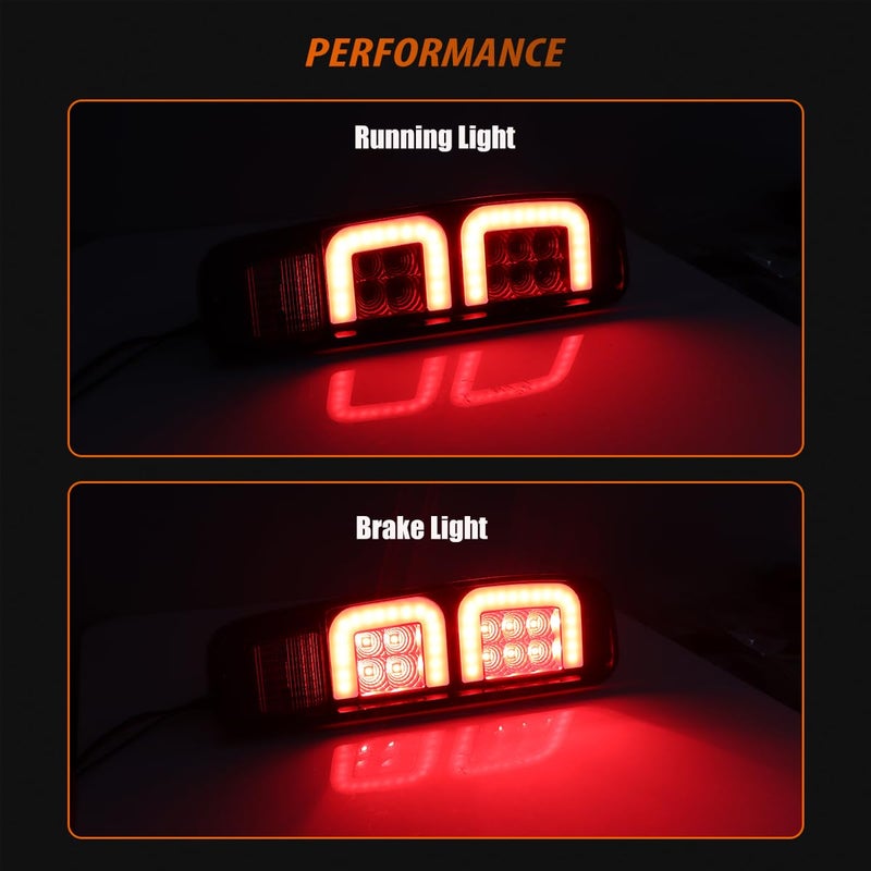 ADIIL Smoked Black Lens Red LED Rear Tail Brake Lights Taillamps For 74-91 Ford E150 F150 250 350 100 Bronco - Image 5