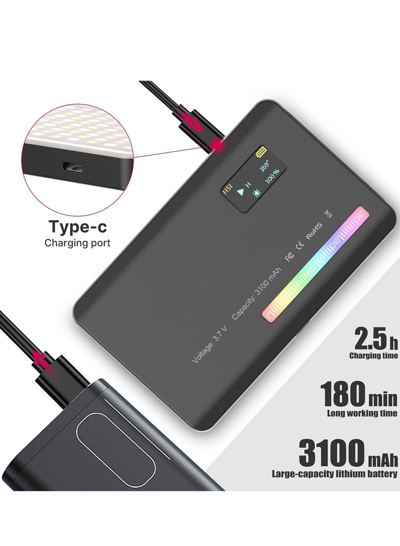 KASTWAVE RGB Video Light, Portable LED Camera Light Panel 0-360 Full Color, CRI 95+ 2500-9000K LED Video Light, LED DSLR Lighting for Vlogging, Photography, Video Conference - Image 4