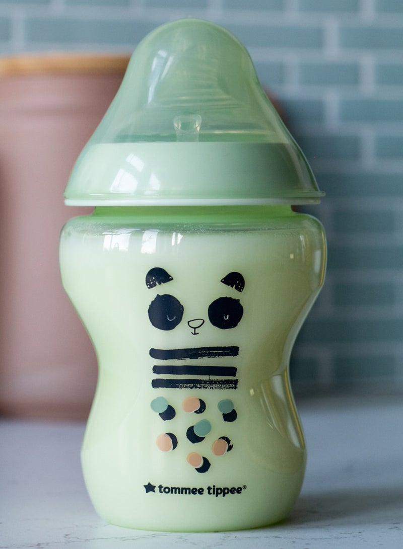 tommee tippee Natural Start Bottle 260ml | Pip the Panda, Slow-Flow Teat with Anti-Colic Valve | BPA-Free Feeding Bottle for Newborns - Assorted - Image 5