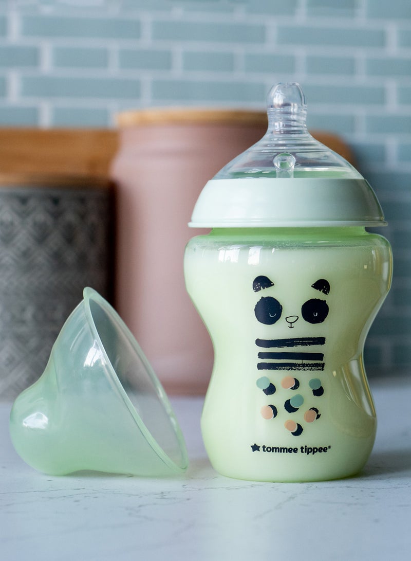 tommee tippee Natural Start Bottle 260ml | Pip the Panda, Slow-Flow Teat with Anti-Colic Valve | BPA-Free Feeding Bottle for Newborns - Assorted - Image 4