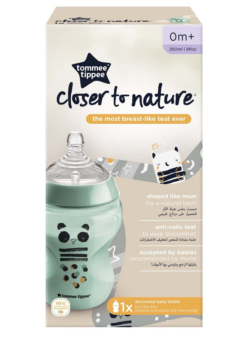 tommee tippee Natural Start Bottle 260ml | Pip the Panda, Slow-Flow Teat with Anti-Colic Valve | BPA-Free Feeding Bottle for Newborns - Assorted - Image 3