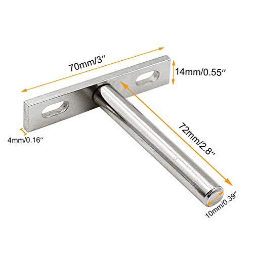 Luomorgo 4 Pcs 3 Inch Floating Shelf Bracket Blind Shelf Bracket Hidden Brackets for Floating Wood Shelves - Screws and Wall Plugs Included - Image 2