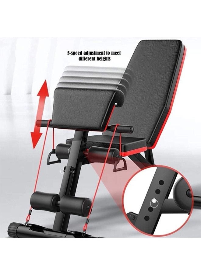 Fitness World - Folding and adjustable multi-use exercise and weight lifting bench, Knight model - Image 1