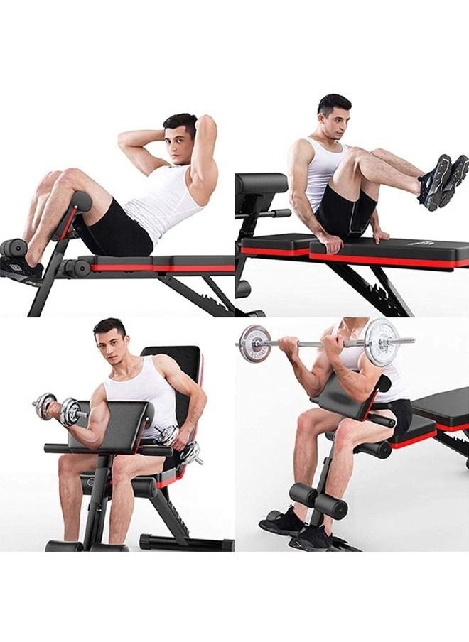 Fitness World - Folding and adjustable multi-use exercise and weight lifting bench, Knight model - Image 1