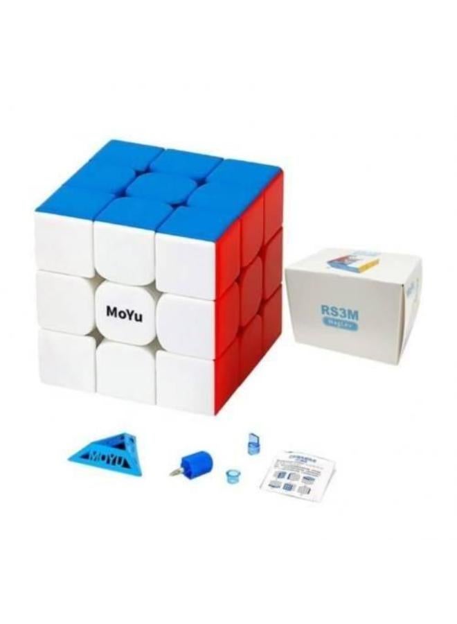 مو يو مكعب السرعة المغناطيسي Moyu RS3M 2020، مكعب السرعة المغناطيسي 3 × 3، مكعب سحري مغناطيسي، ألعاب ألغاز سحرية احترافية، مناسبة لألعاب السرعة السحرية