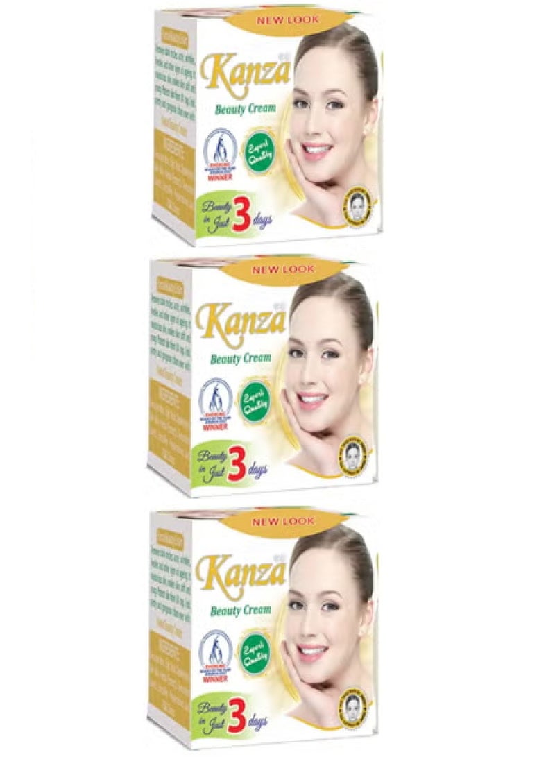 كنزه 3 قطع من كريم تفتيح و تبييض البشرة 50X3 جرام - Image 1