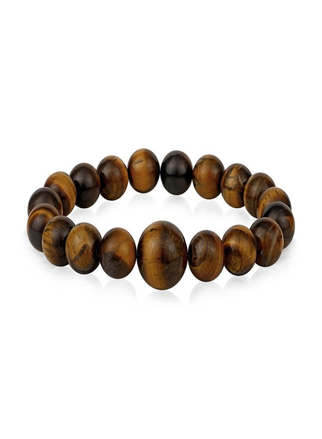 Chitshakti Certified Tiger Eye Bracelet | Unisex both for Men & Women | 18beads Stretchable Bracelet | Natural Crystal Healing Stone | Positive Effect. - Image 1