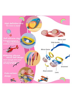 GGEROU Kids Swimming Cap with Swim Goggles, Silicone Cartoon Girls Swim Cap Boys Bathing Caps for Kids, Waterproof Tear-resistance Durable for Children Long and Short Hair, Age 3-15  - Image 4