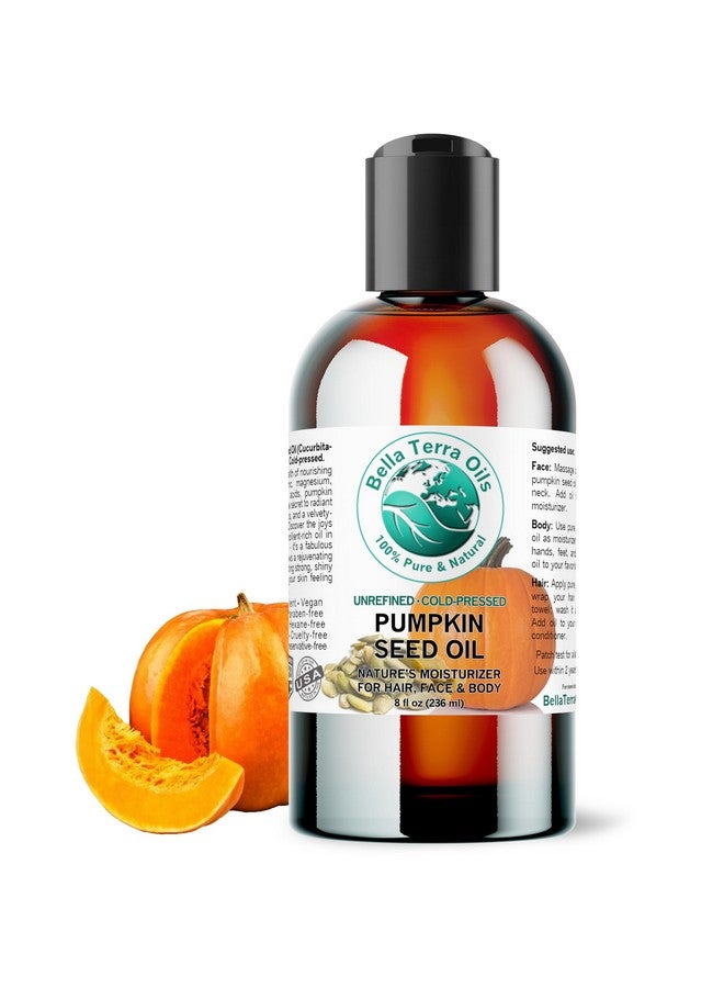 بيلا تيرا أويلز - زيت بذور اليقطين العضوي 8 أونصة - انغمس في السيمفونية الغذائية لليقطين العضوي، مع فيتامين ك والسيلينيوم والأحماض الدهنية الأساسية، ترو سكين لوكس - Image 1