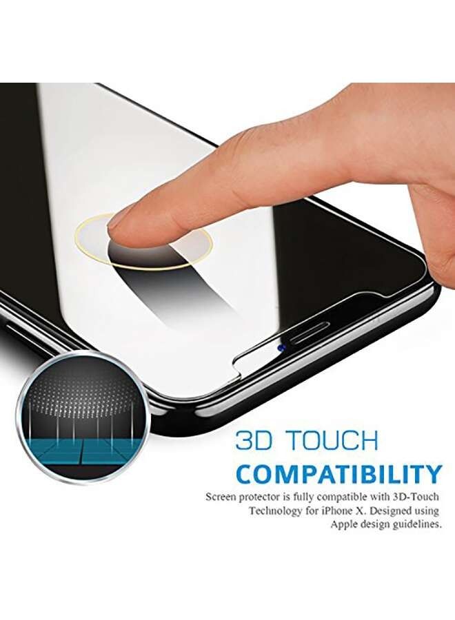 واقي شاشة من الزجاج المقوى عالي الوضوح لهاتف Apple iPhone X / Xs - Image 4