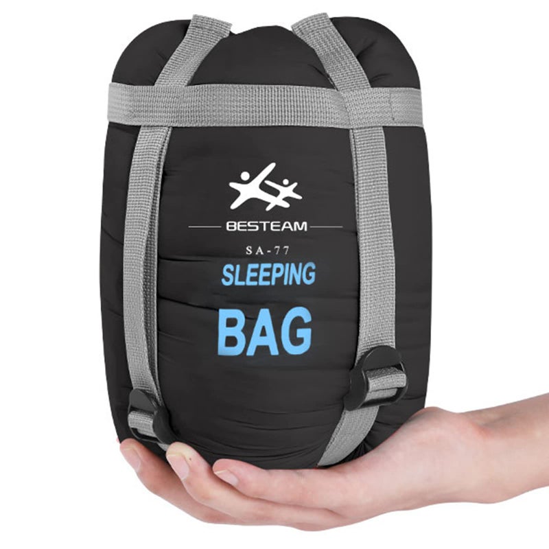 WERTYCITY Warm Weather Sleeping Bag - Portable, Waterproof, Compact Lightweight, Packable with Compression Sack for Camping Backpacking Hiking, for Kids, Teens Adults - Spring Summer Fall(Claret Red) - Image 1