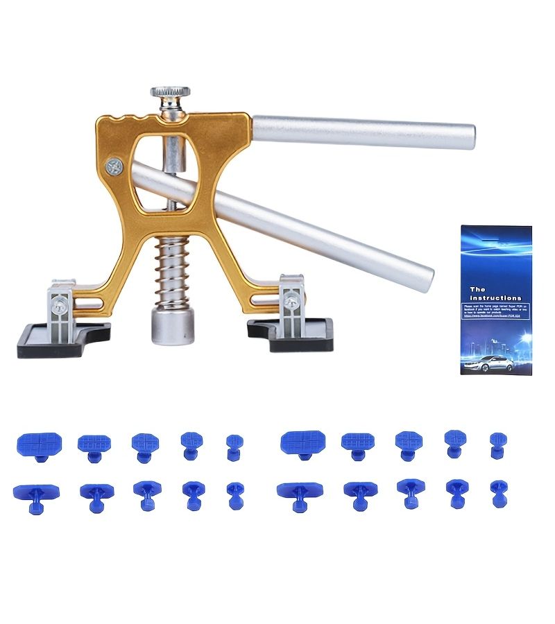 21pcs Car Dent Repair Kit Unpainted Body Dent Puller With Pull Rod Labels And Pads For Minor Damage Adjustable Width Dent Removal Tool For Vehicle Scratchless Dents - Image 1