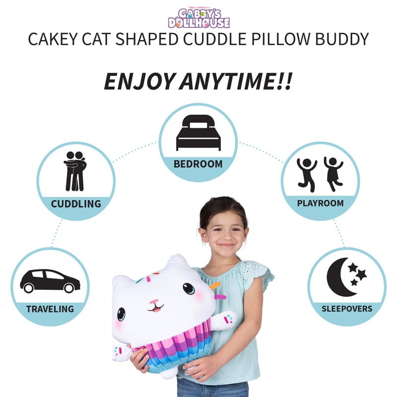 Franco DreamWorks Gabby's Dollhouse Cakey Kids Bedding Super Soft Plush Cuddle Pillow Buddy, By Franco, 17.5" x 15" x 5" - Image 3