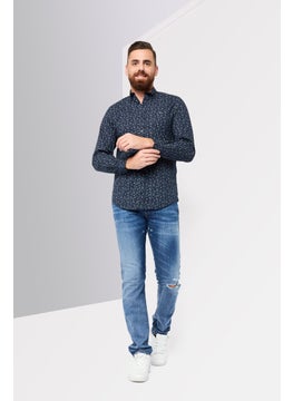 Harmont & Blaine Men Narrow Fit Floral Print Long Sleeves Casual Shirt, Multicolor  - Image 3