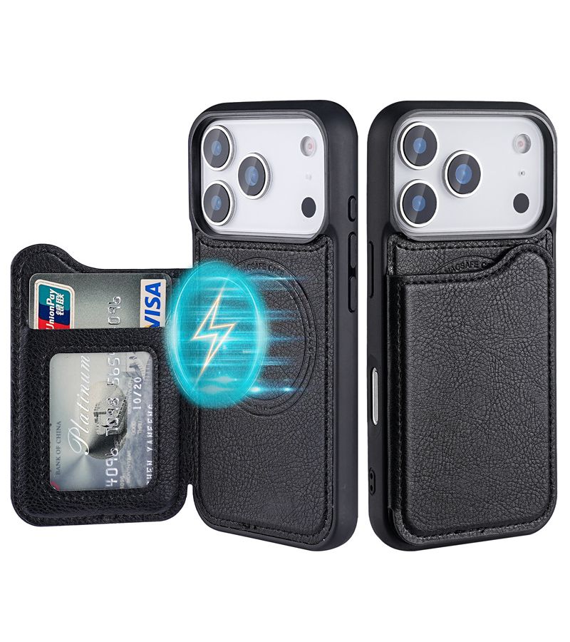 Slim Lightweight Magnetic Wireless Charging Card Slot Phone Case For iPhone 16 Pro Blue - Image 2