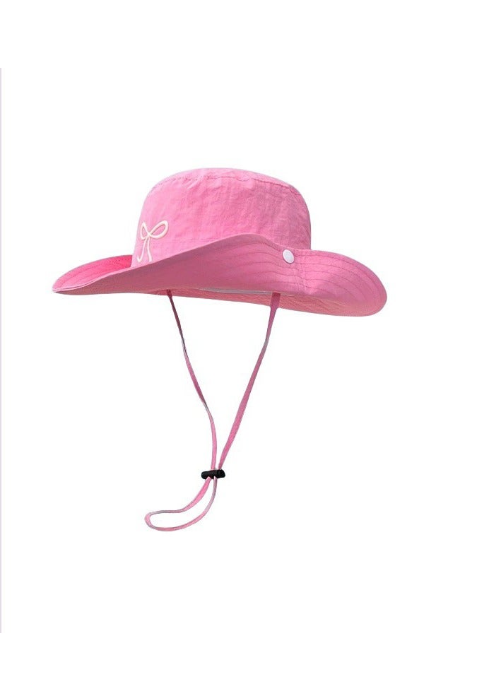 PureTuti Kids Outdoor Sun Hat - Bucket Hat for Girls, Wide Brim Beach and Fishing Safari Hat  - Image 1