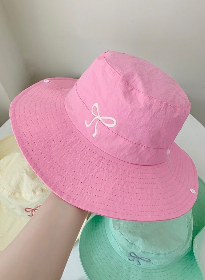 PureTuti Kids Outdoor Sun Hat - Bucket Hat for Girls, Wide Brim Beach and Fishing Safari Hat  - Image 2