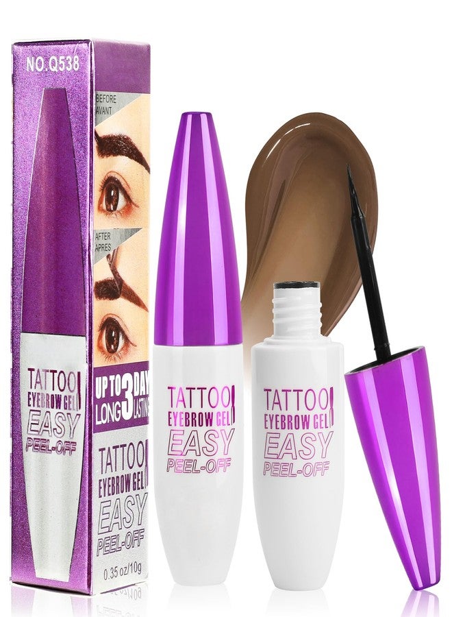 DATANSUN 2PCS Tattoo Eyebrow Gel Easy Peel Off【Smudge Proof】【Long-lasting】【Waterproof】, Light Brown - Image 1