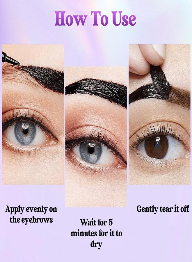 DATANSUN 2PCS Tattoo Eyebrow Gel Easy Peel Off【Smudge Proof】【Long-lasting】【Waterproof】, Light Brown - Image 5