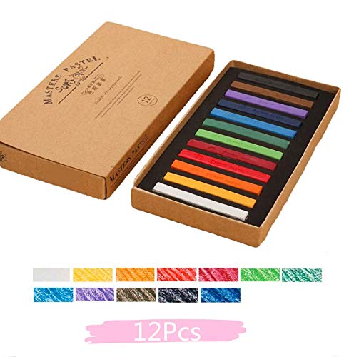 MARJAQE Non Toxic Artist Pastels,Square Soft Pastels Set,Chalks 12/24/36/48 Colors Soft Dry Pastel Artist Chalk Pastel Sticks for Office School Art Drawing Painting Supplies Professional Art Pastel (12Pcs) - Image 2