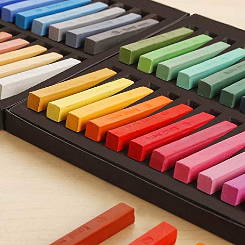 MARJAQE Non Toxic Artist Pastels,Square Soft Pastels Set,Chalks 12/24/36/48 Colors Soft Dry Pastel Artist Chalk Pastel Sticks for Office School Art Drawing Painting Supplies Professional Art Pastel (12Pcs) - Image 1