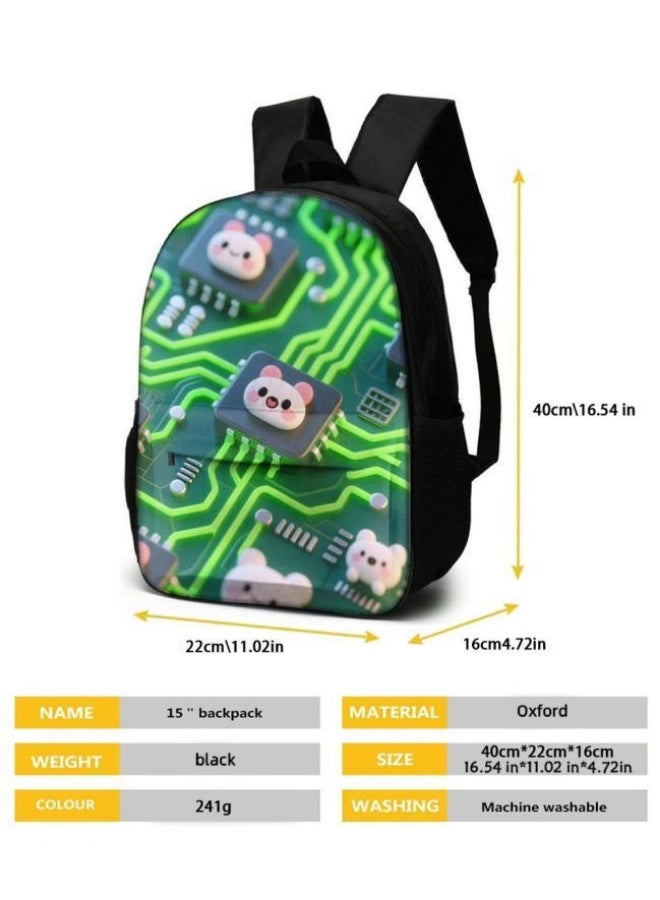 [Super new special offer] Cartoon theme bag three-piece set | double-shoulder + hand-held + storage pen bag | gift self-use good-looking - 687  - Image 5